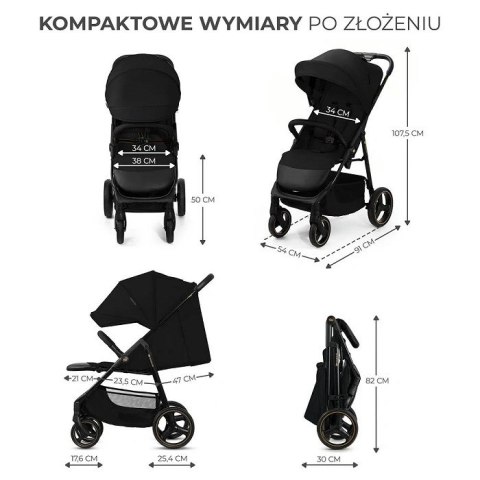 Kinderkraft wózek spacerowy TRIG 3 ONYX BLACK