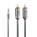 Lindy 35336 kabel audio 5 m 3.5mm 2 x RCA Antracyt