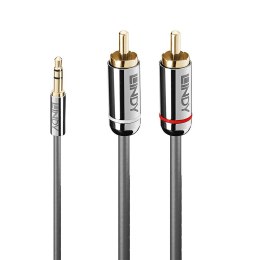 Lindy 35336 kabel audio 5 m 3.5mm 2 x RCA Antracyt