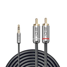 Lindy 35336 kabel audio 5 m 3.5mm 2 x RCA Antracyt
