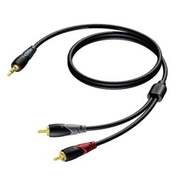 PROCAB CLA711/5 kabel audio 5 m 3.5mm 2 x RCA Czarny, Szary, Czerwony
