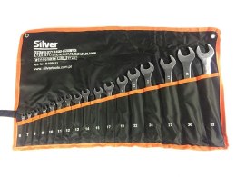 KLUCZ PŁASKO-OCZKOWY 17szt. /SILVER 6-22mm
