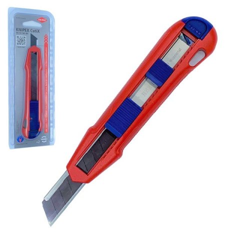 Nóż odłamywany Knipex CutiX® Czarny, Niebieski, Czerwony