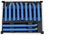 Noże tokarskie w walizce 10x10mm /11 sztuk. Walizka Silver