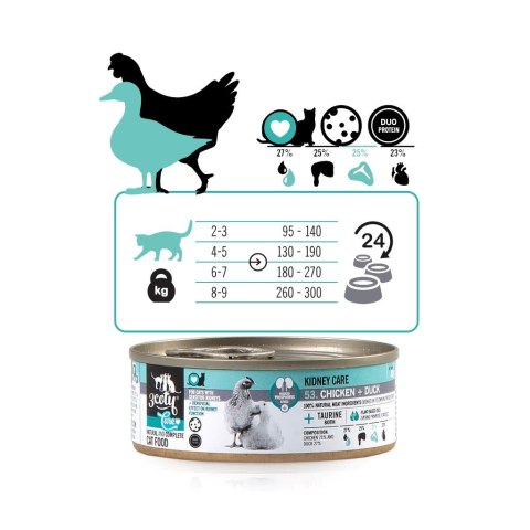 3Coty CHICKEN + DUCK Care for cats with sensitive kidneys 80g