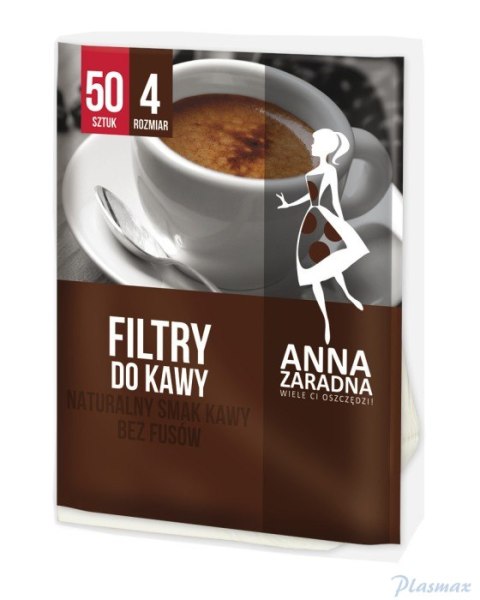 Filtr do kawy nr 4 , 50 sztuk ANNA ZARADNA