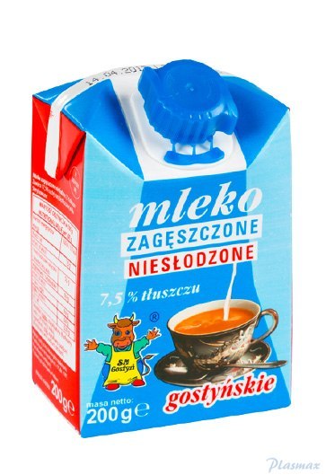 Mleko GOSTYŃ 7,5% zagęszczone niesłodzone 200g