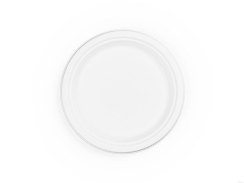 Talerz z trzciny cukrowej okrągły 23cm, biały, op. 50 szt. 100% biodegradowalny 45190/35010