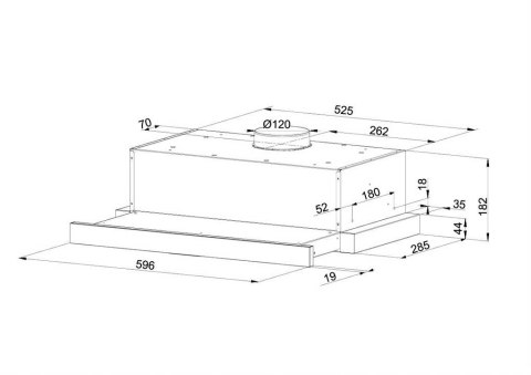 Okap teleskopowy MAAN Corona Touch 60 biały (sterowanie dotykowe)