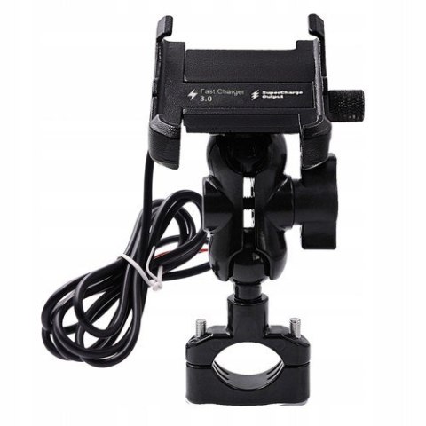 Uchwyt na telefon i ładowarka FreedConn MC10 + BM2R mocowanie do główki ramy (WYPRZEDAŻ)