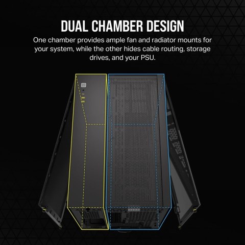 2500X Tempered Glass mATX Mid-Tower, Black